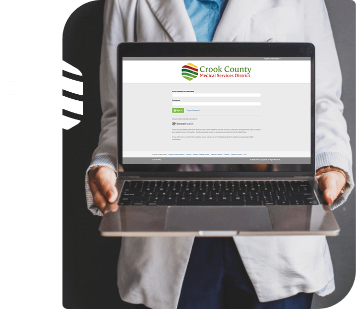 Patient portal screen